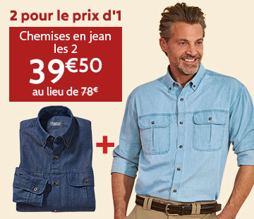 
													Chemises en jean - les 2
											